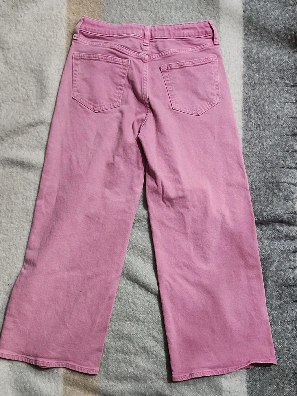 Gap Kids Girls Pink High Rise Stride Wide-Leg Ankle Jeans Sz 10 Tween BarbieCore